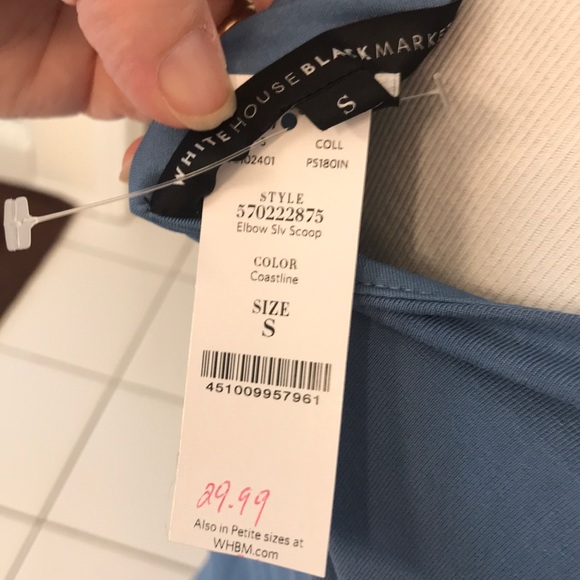 NWT blue top, size Small, WHBM - Picture 3 of 3